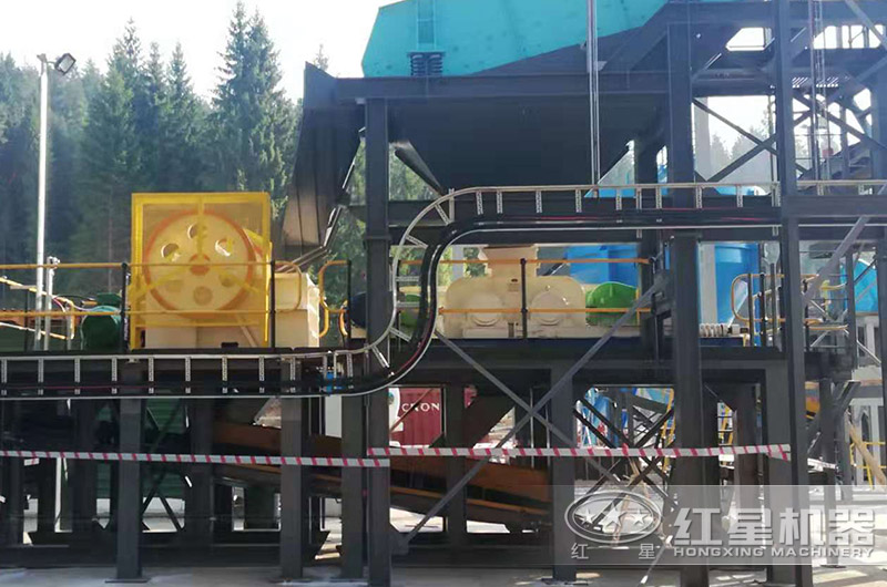 鄂破+對(duì)輥破制沙生產(chǎn)線 鄂破+對(duì)輥破制沙生產(chǎn)線